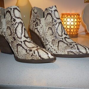 Vince Camuto Snakeskin Ankle Boots